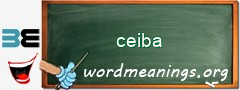 WordMeaning blackboard for ceiba